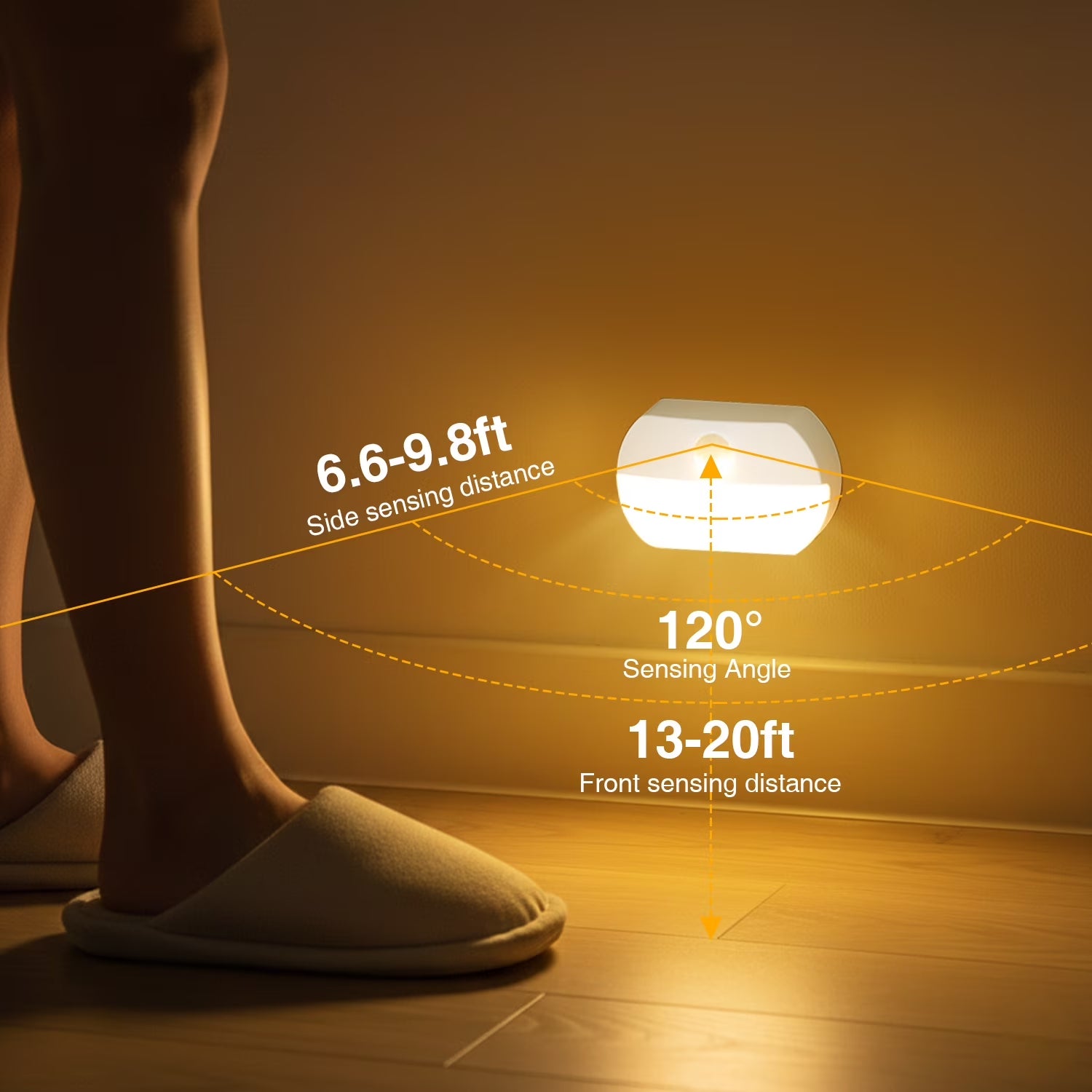 Motion Sensor Lights Indoor, No Wiring, 3 Pack