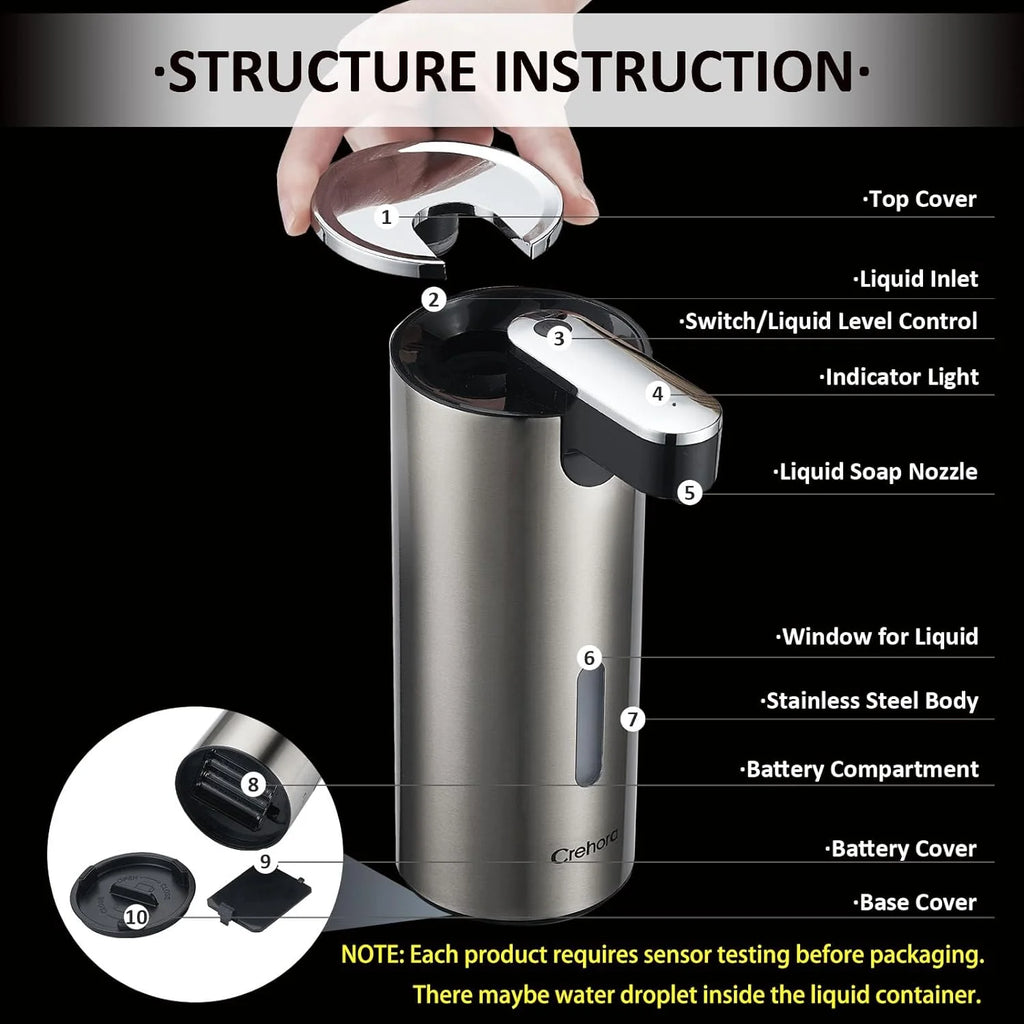 Automatic Soap Dispenser, Touchless Hand Free Soap Dispenser