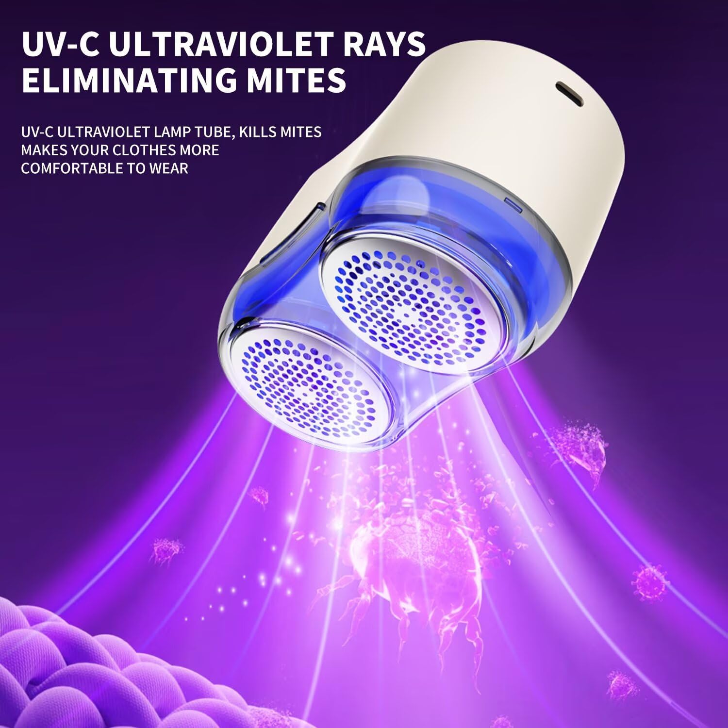 Ultimate Electric Fabric Shaver - Rechargeable Lint Remover with 6 Stainless Steel Blades for Safe Use on Sweaters, Coats, and Sofas