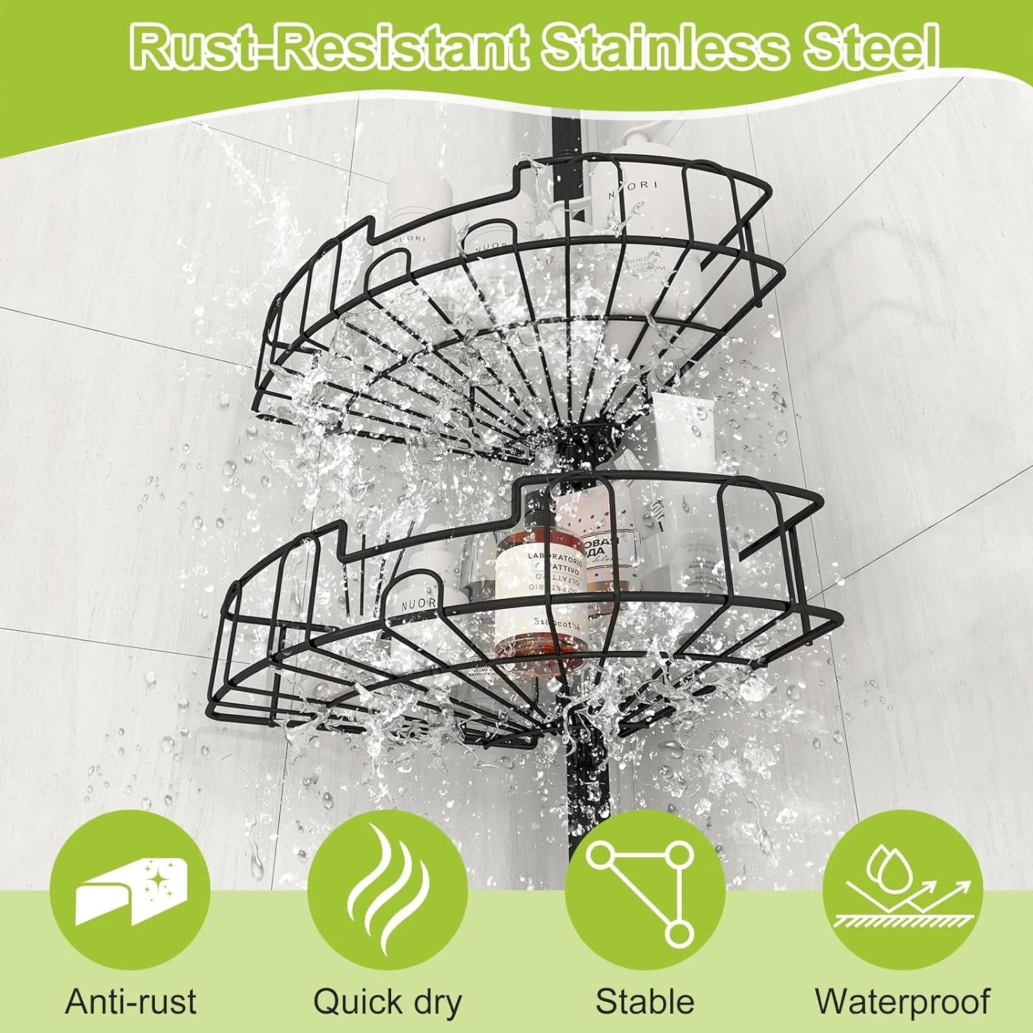 Corner Shower Caddy Tension Pole