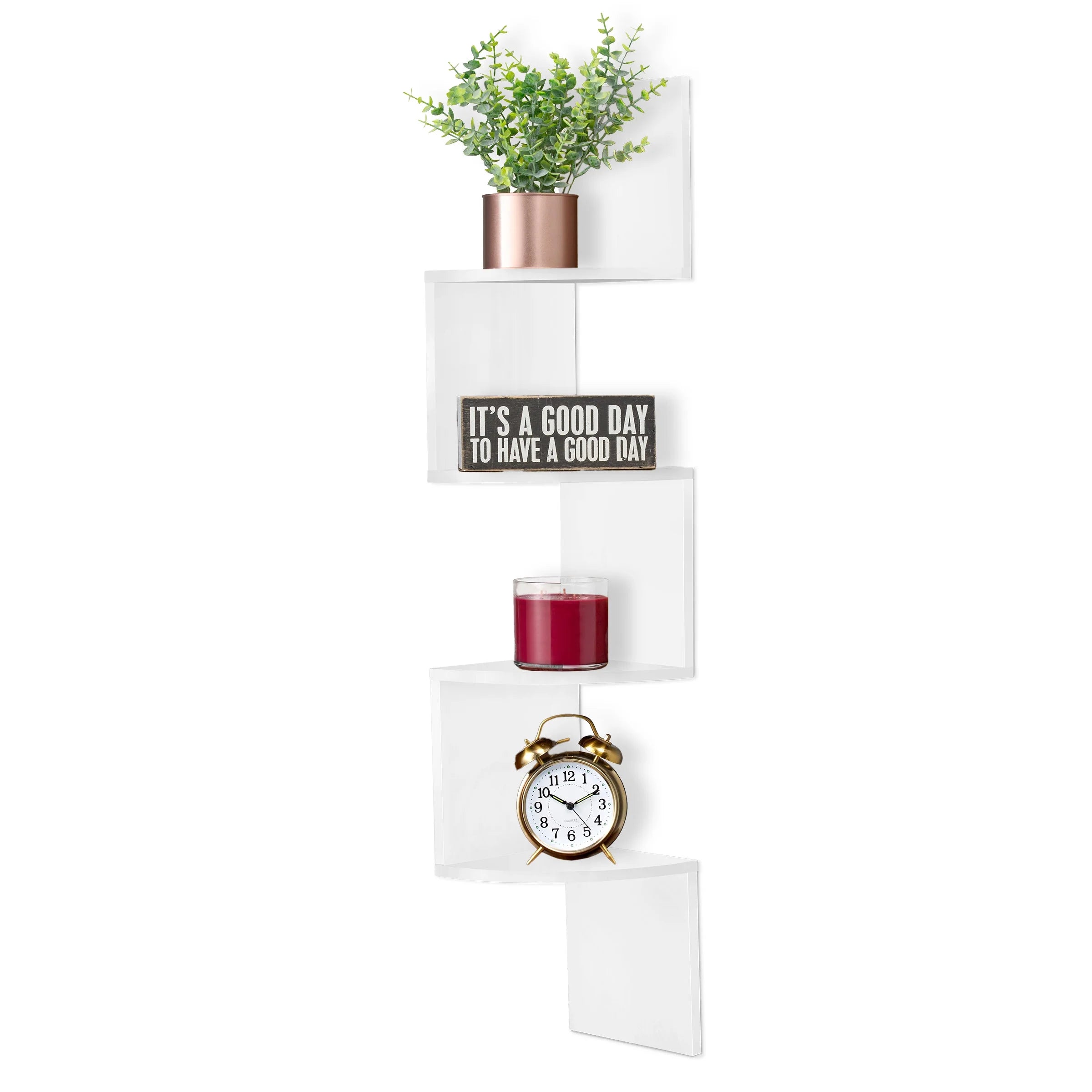 Zig Zag Corner Wall Shelf